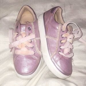 UGG Uggs Kids Girls ALANNA Sneakers Pink Shimmer US 4